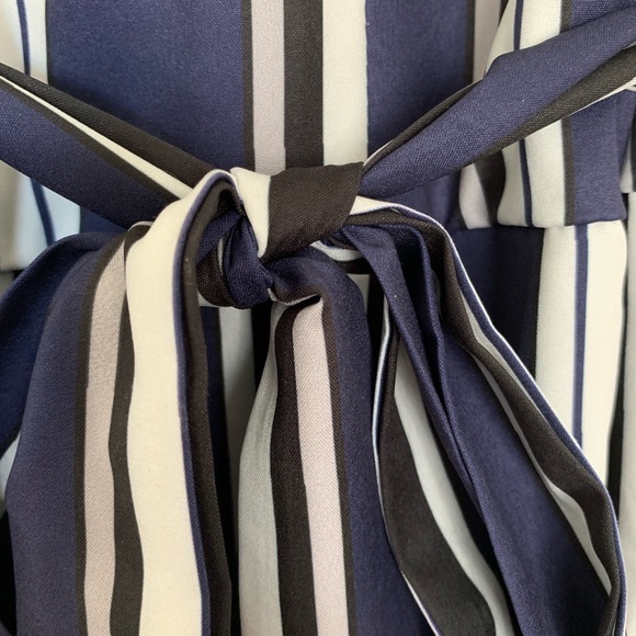 Navy and white striped midi dress - Picture 4 of 5